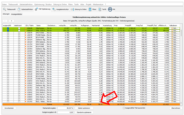Halbautomatische Optimierung 3